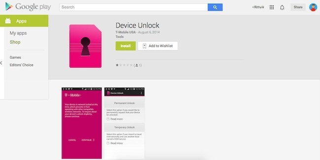 download tmobie unlock device app