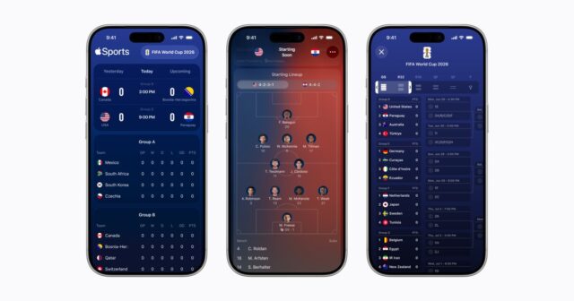 Apple Sports app expansion Apple Sports expansion shown on iPhone
