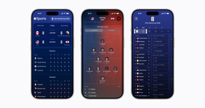 Apple Sports expansion shown on iPhone