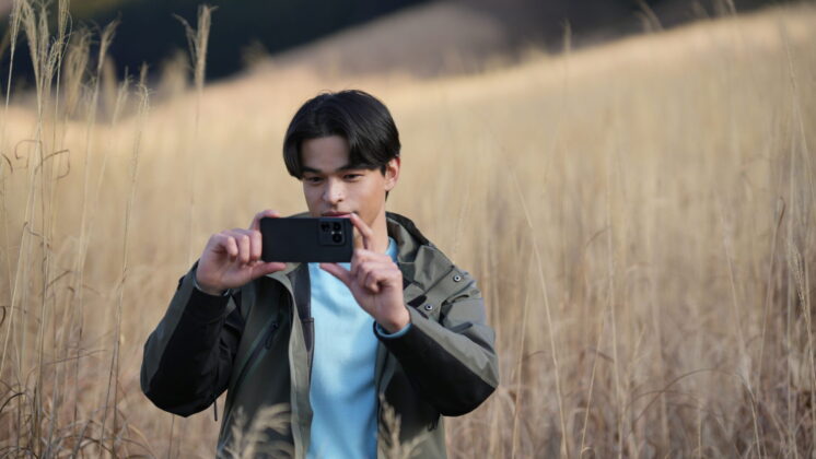 Sony Xperia 1 VIII camera in use