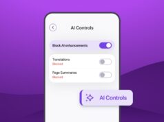 Firefox mobile AI controls shown on a phone