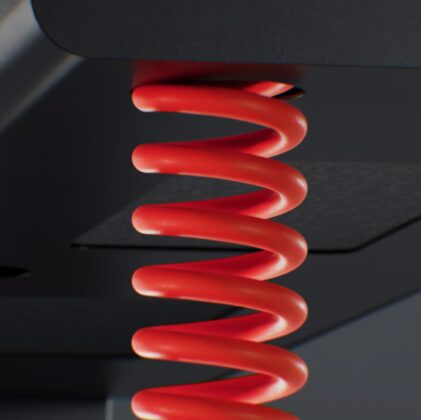 Herman Miller Coyl Gaming Desk set up for gaming and work