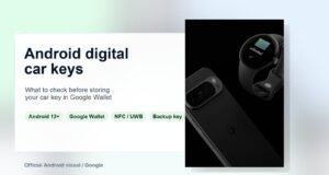 Android digital car key in Google Wallet on a phone and watch