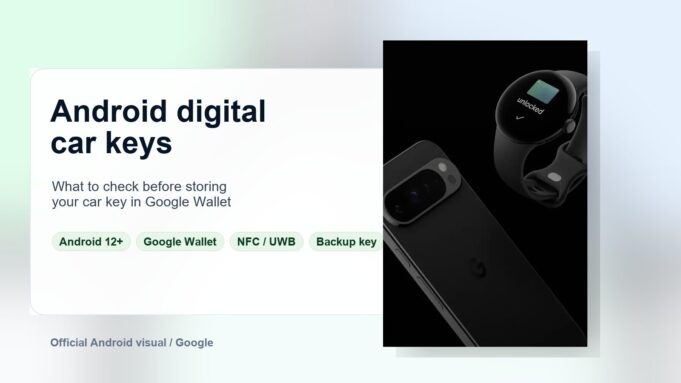 Android Digital Car Key: What To Check Before Using It Android digital car key in Google Wallet on a phone and watch