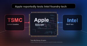 Apple Intel 18A-P Tech My Money relationship graphic