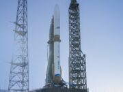 Blue Origin New Glenn rocket on its Launch Complex 36 pad at Cape Canaveral before the explosion