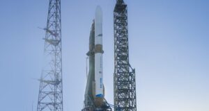 Blue Origin New Glenn rocket on its Launch Complex 36 pad at Cape Canaveral before the explosion