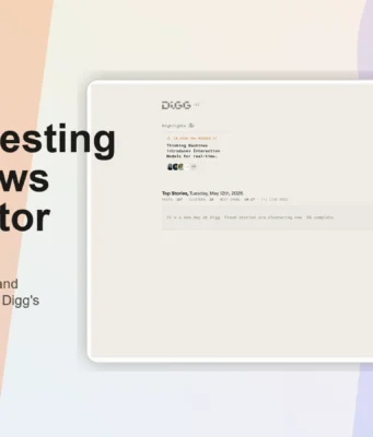 Digg Is Testing an AI News Aggregator Before Its Big Comeback Digg AI news aggregator interface shown in a Tech My Money editorial graphic