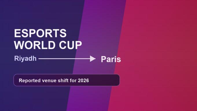 Esports World Cup May Move From Riyadh to Paris This Year