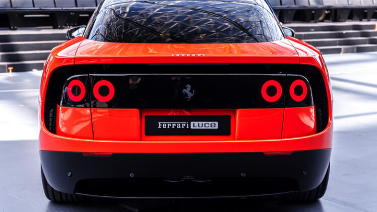 Ferrari Luce rear view with Ferrari Luce badge