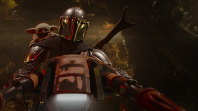 The Mandalorian and Grogu official movie hero image used for Fortnite Watch Party story