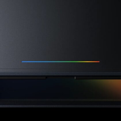 Googlebook Android laptop glowbar detail official image from Google