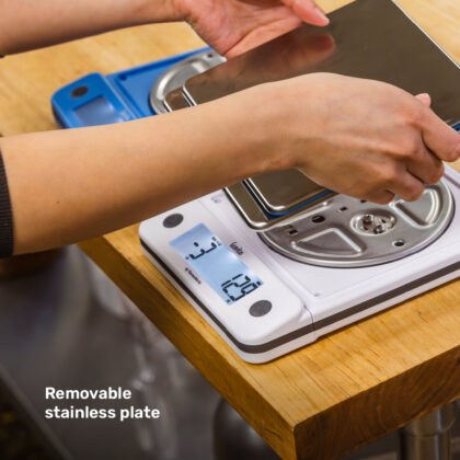 ThermoWorks Gravitas scale with removable stainless steel plate