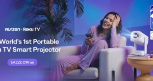 Aurzen EAZZE D1R Air portable Roku TV smart projector