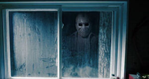 Dead by Daylight Jason Voorhees hockey mask reflection in window