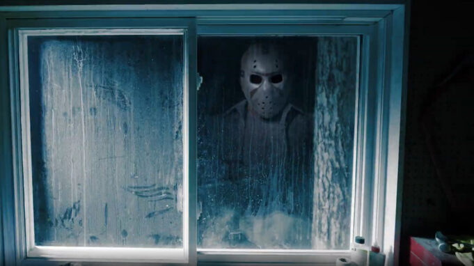 Dead by Daylight Jason Voorhees hockey mask reflection in window