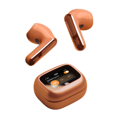 JBL Live Flex 4 orange Smart Charging Case official product image