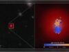 James Webb black hole gas velocity map for Abell2744-QSO1