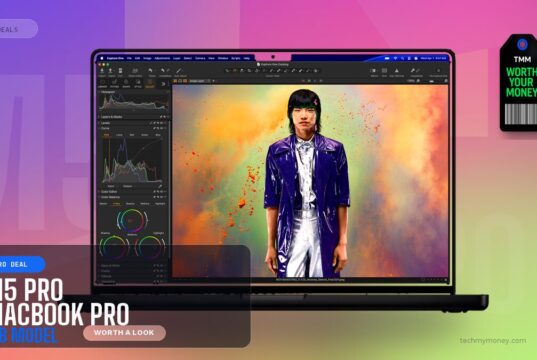 M5 Pro MacBook Pro 2TB deal hero with Tech My Money worth your money badge