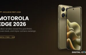 Motorola Edge 2026 Leak Hints at a Flatter, Cleaner Midranger Motorola Edge 2026 leak render from Digital Citizen