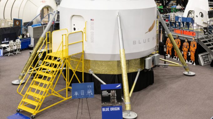 Blue Origin lunar lander training cabin prototype at NASA