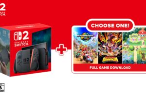 Nintendo’s $500 Switch 2 Bundle Lets You Pick One First-Party Game Nintendo Switch 2 bundle official artwork with console and game choices