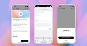 ChatGPT Can Now Alert a Trusted Contact During Self-Harm Crises OpenAI screenshots showing ChatGPT Trusted Contact setup and invitation flow