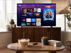 Roku UI Redesign: The new Roku TV home screen redesign displaying personalized recommendation rows.