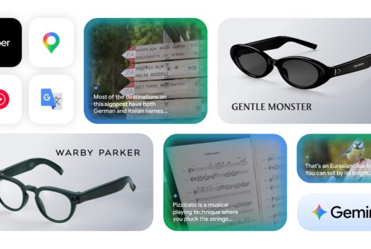 Android XR smartglasses from Google Samsung Gentle Monster and Warby Parker