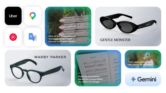 Android XR smartglasses from Google Samsung Gentle Monster and Warby Parker