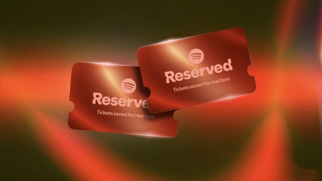 Spotify Reserved tickets official image Spotify Reserved concert tickets for dedicated fans