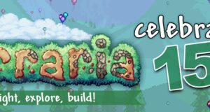 Terraria 15th anniversary official banner from Re-Logic