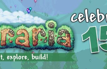 Terraria Cross-Play Is Still Coming as the Game Turns 15 Terraria 15th anniversary official banner from Re-Logic
