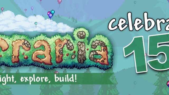 Terraria 15th anniversary official banner from Re-Logic