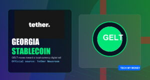 Tether Georgia stablecoin GELT digital lari graphic