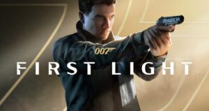 007 First Light key art showing a young James Bond aiming a pistol