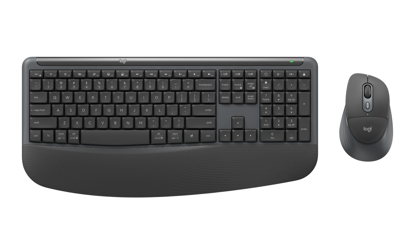 Logitech Signature Comfort Plus MK880 keyboard and M850 L mouse in graphite