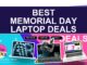 Best Memorial Day Laptop Deals to Check Right Now Best Memorial Day laptop deals poster mjhero with MacBook MSI gaming laptop and HP Chromebook picks
