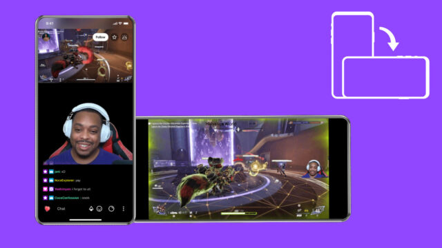 Twitch Dual Format horizontal and vertical streaming Twitch Dual Format feature showing vertical and horizontal stream views