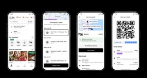 Uber World Cup shuttles booking screens in the Uber app
