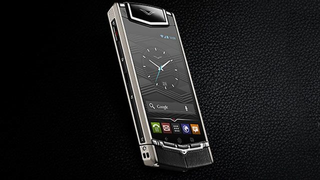 Vertu Ti Android luxury smartphone with leather and metal body