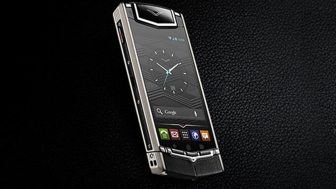 Vertu Ti Android luxury smartphone with leather and metal body