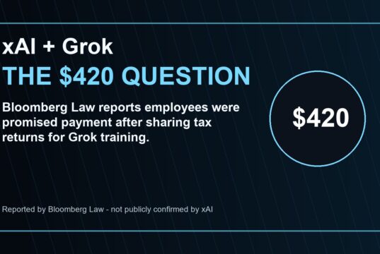 xAI Grok $420 tax return worker payment report