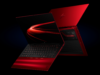 HP Ferrari AI PC red limited-edition laptop on a black background