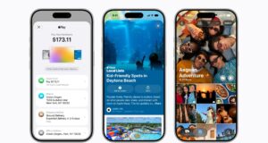 iOS 27 Apple services features shown on iPhone 17 Pro screens.
