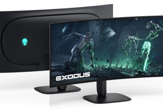 Alienware AW3926QW 39-inch 5K OLED gaming monitor shown from the front and back