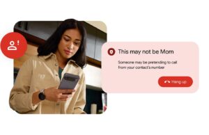 Android fake call detection warning that says This may not be Mom