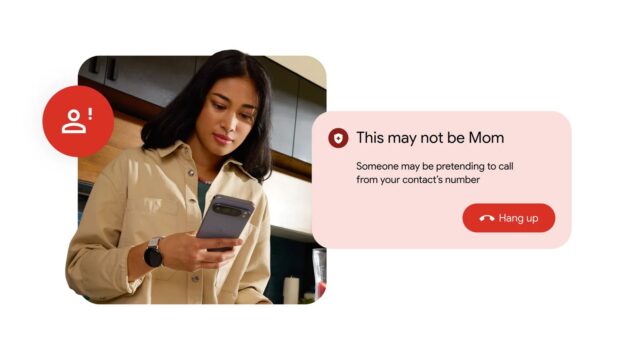 Android fake call detection warning that says This may not be Mom