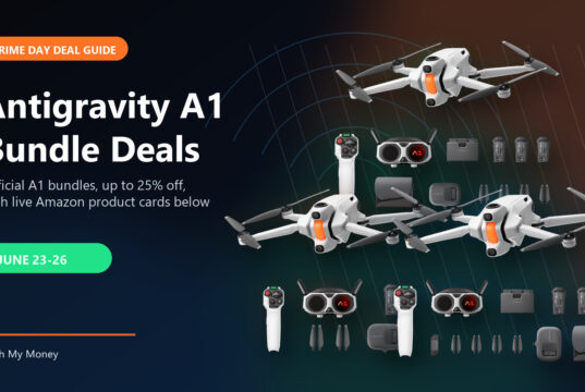 Antigravity A1 Prime Day deal guide hero with Standard Explorer and Infinity Bundle product images