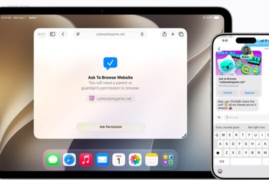 Apple Ask to Browse parental control prompt shown on iPad and iPhone